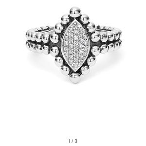 Lagos Caviar Diamond Marquis Ring